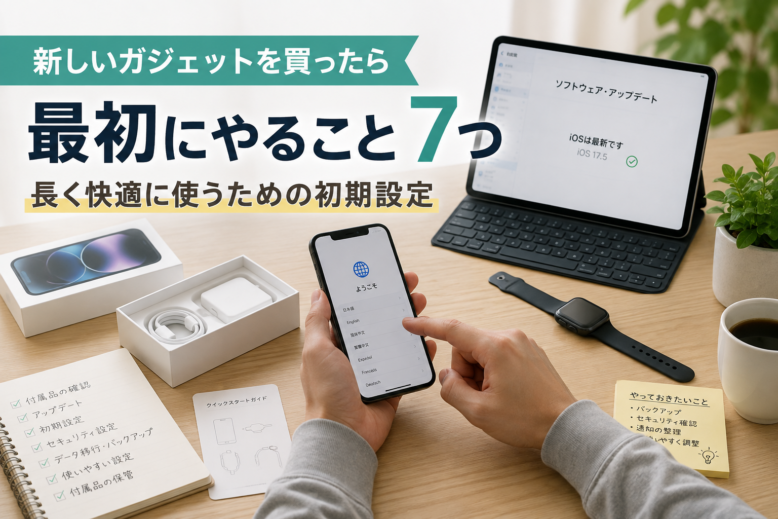 新しいガジェットを買ったら最初にやること7つ｜長く快適に使うための初期設定